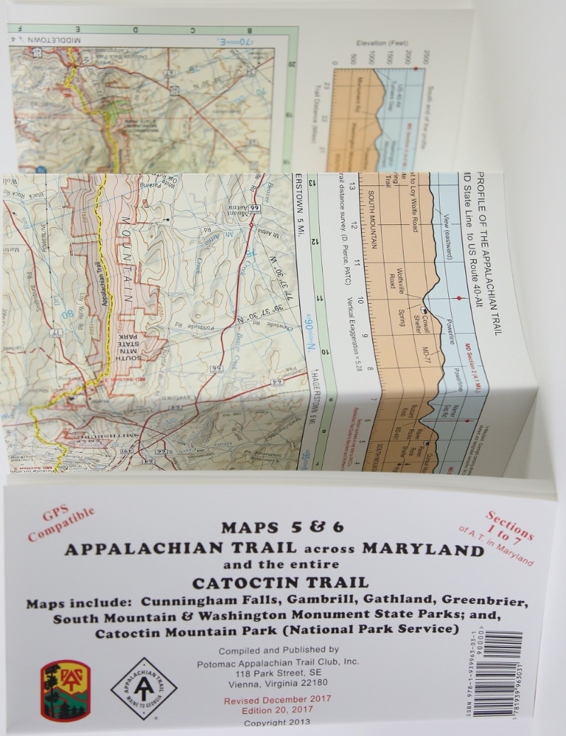 Map 5-6: AT across Maryland and the Catoctin Trail