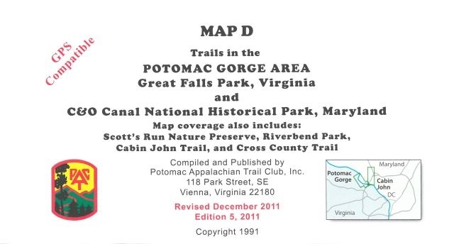 Map D: Potomac Gorge Great Falls VA and C&O NHP