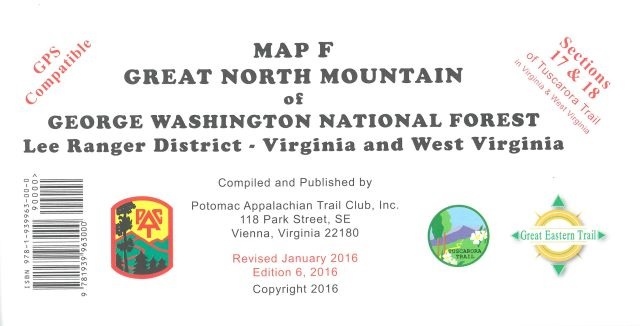 Map F: Great North Mountain-North Half (VA/WV)