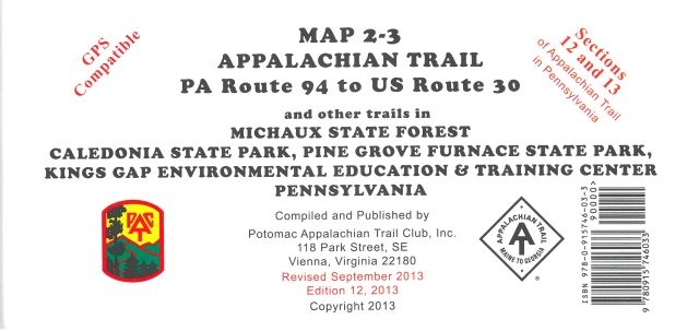 Map 2-3: AT Michaux State Forest PA Rte 94 to US30