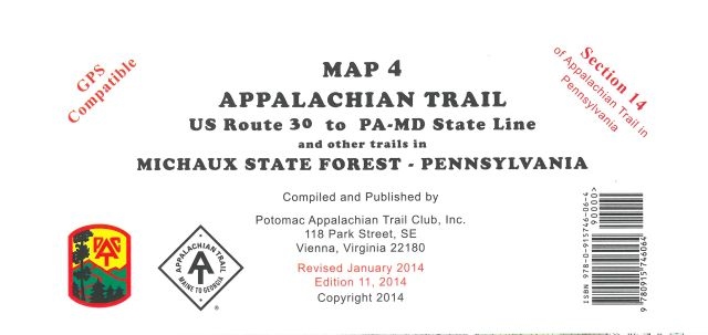 Map 4: AT Michaux State Forest US30 to PA-MD Line